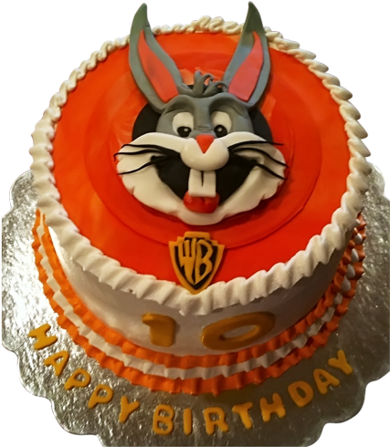 Bugs Bunny Cake - Birthday Cake Looney Tunes (500x500), Png Download