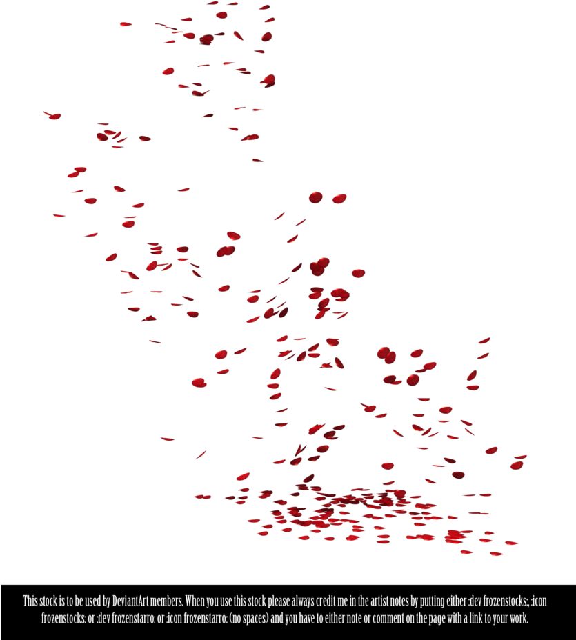 Petal Rain 02 By Frozenstocks On Deviantart Cut Out - Photoshop Rain Cloud Png (834x959), Png Download