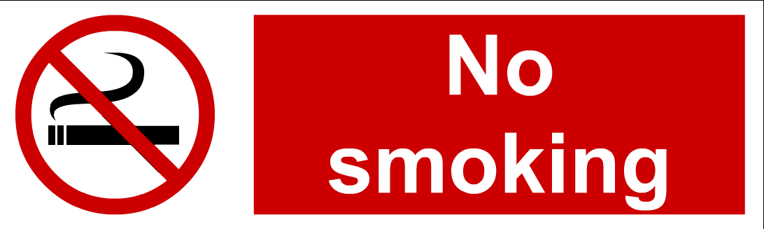 No Smoking Safety Sign - No Smoking Sign (1092x327), Png Download