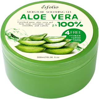 Moisture Soothing Gel Aloe Vera 100% - Aloe Vera Gel Esfolio (360x460), Png Download