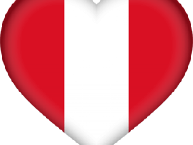 Peru Flag Clipart Heart - Heart (640x480), Png Download