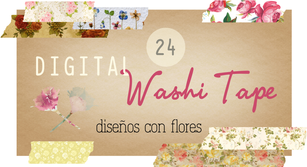 Digital Washi Tape Florales - Romantic Vintage Floral Anchor Be Round Car Magnet (1043x571), Png Download