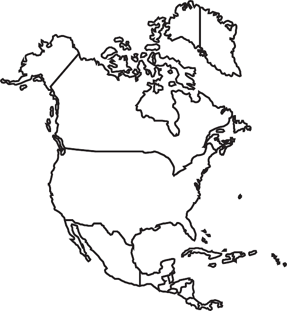 Download HD Map States Canada North United Usa America 