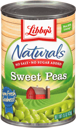 Naturals Sweet Peas - Libbys Naturals Green Beans, Cut - 14.5 Oz (500x500), Png Download
