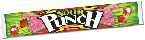 Strawberry Sour Punch Straws Candy - Sour Punch Straws Cherry (500x500), Png Download