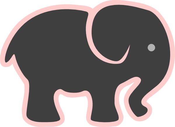 This Free Clipart Png Design Of Grey Elephant Clipart (600x436), Png Download