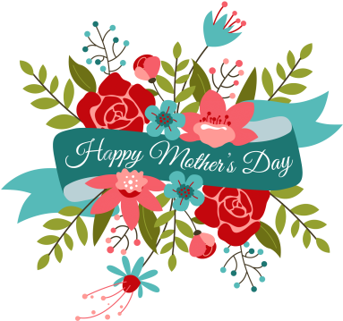 Watercolor Clipart Mother's Day Bouquet - Happy Mother's Day Flowers (400x400), Png Download