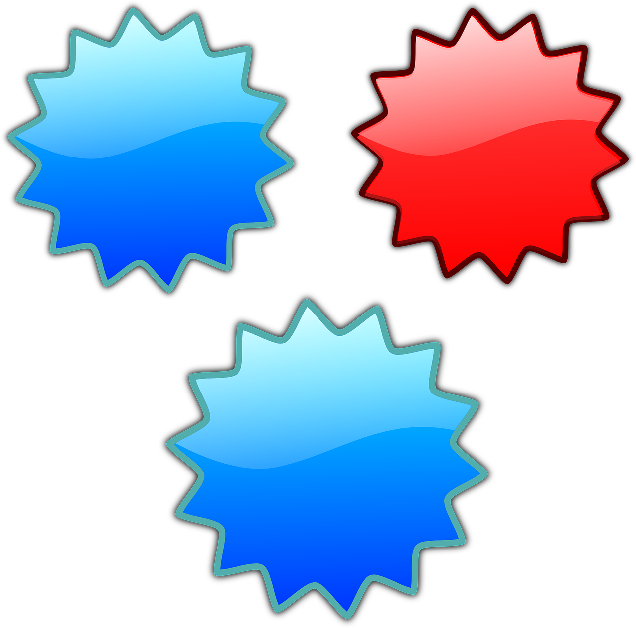 Red Blue Purple Stars Svg Clip Arts 600 X 593 Px (600x593), Png Download