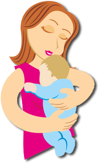 Free Icons Png - Mom And Baby Cartoon Png (350x343), Png Download