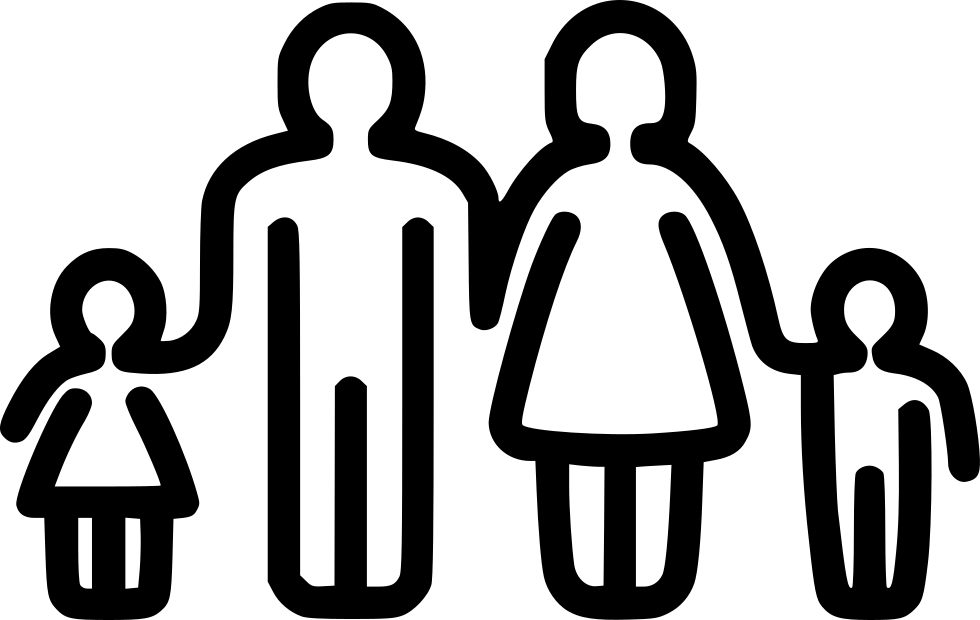 Family Mother Father Children Child Girl Boy Comments - Family Icon Png White (980x620), Png Download