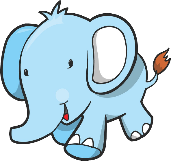 Free Download Blue Elephant Clipart Elephants Clip - Blue Elephant (600x600), Png Download