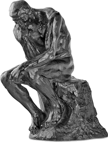 Thinker - Rodin Thinker (375x493), Png Download