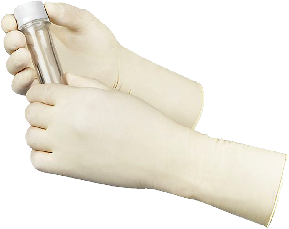 Latex Gloves - White - Powder Free - Medical Glove (1000x1000), Png Download
