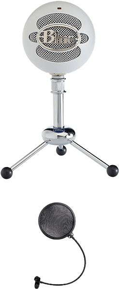0011 Blue Snowball Usb - Blue Snowball Usb Microphone White (certified Refurbished) (750x750), Png Download