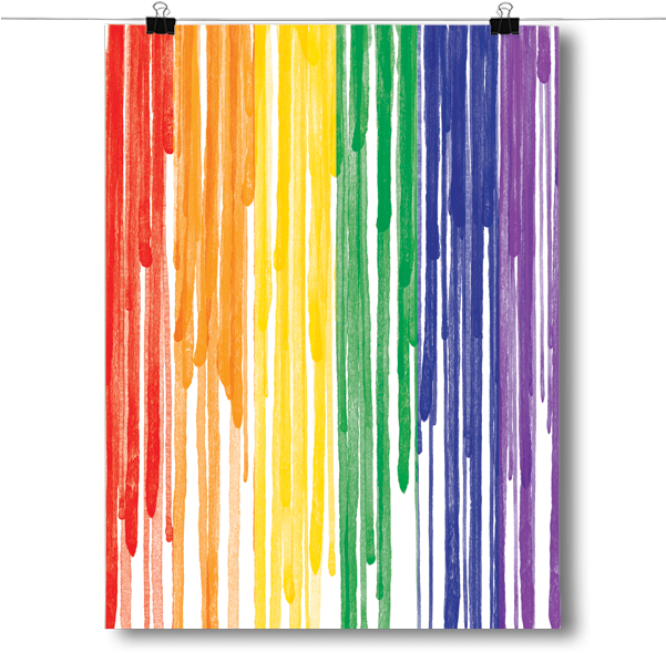 Dripping Paint Lgbt Pride Flag - Lgbt Pride Dripping Paint Flag Case - Ipad Mini (600x600), Png Download