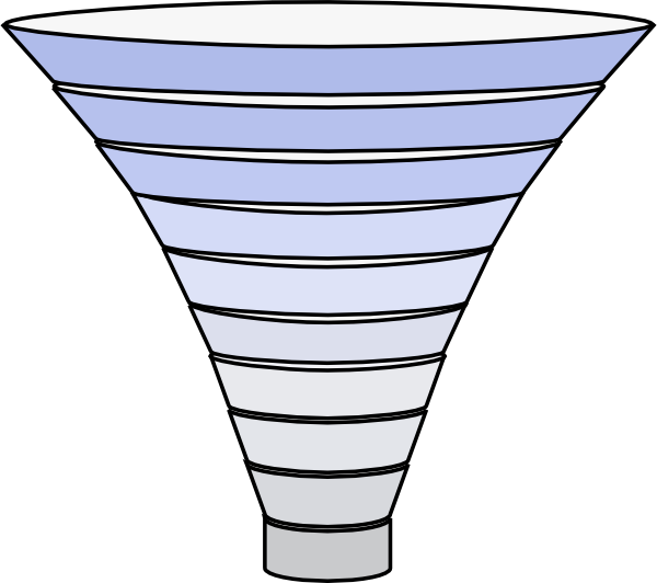 Funnel Tier Blue Filter Svg Clip Arts 600 X 532 Px (600x532), Png Download