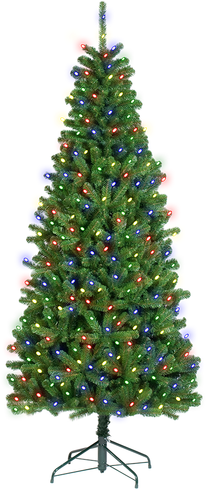 Slim Aberdeen Pine - Holiday Living 6.5 Ft Pre Lit Seneca Pine Artificial (760x1080), Png Download