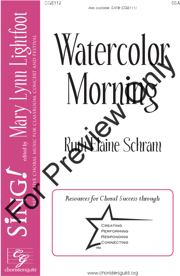 Watercolor Morning Thumbnail Watercolor Morning Thumbnail - Qty 8: Wake Me A Song (three-part Mixed/sab) By Mary (672x984), Png Download