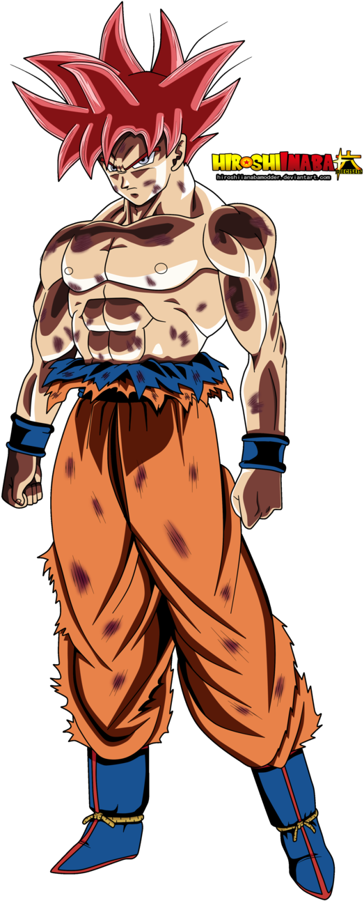 Goku Ultra Instinct With Ssg Color By - Explicación Todos Las Formas Y Transformaciones De (599x1333), Png Download