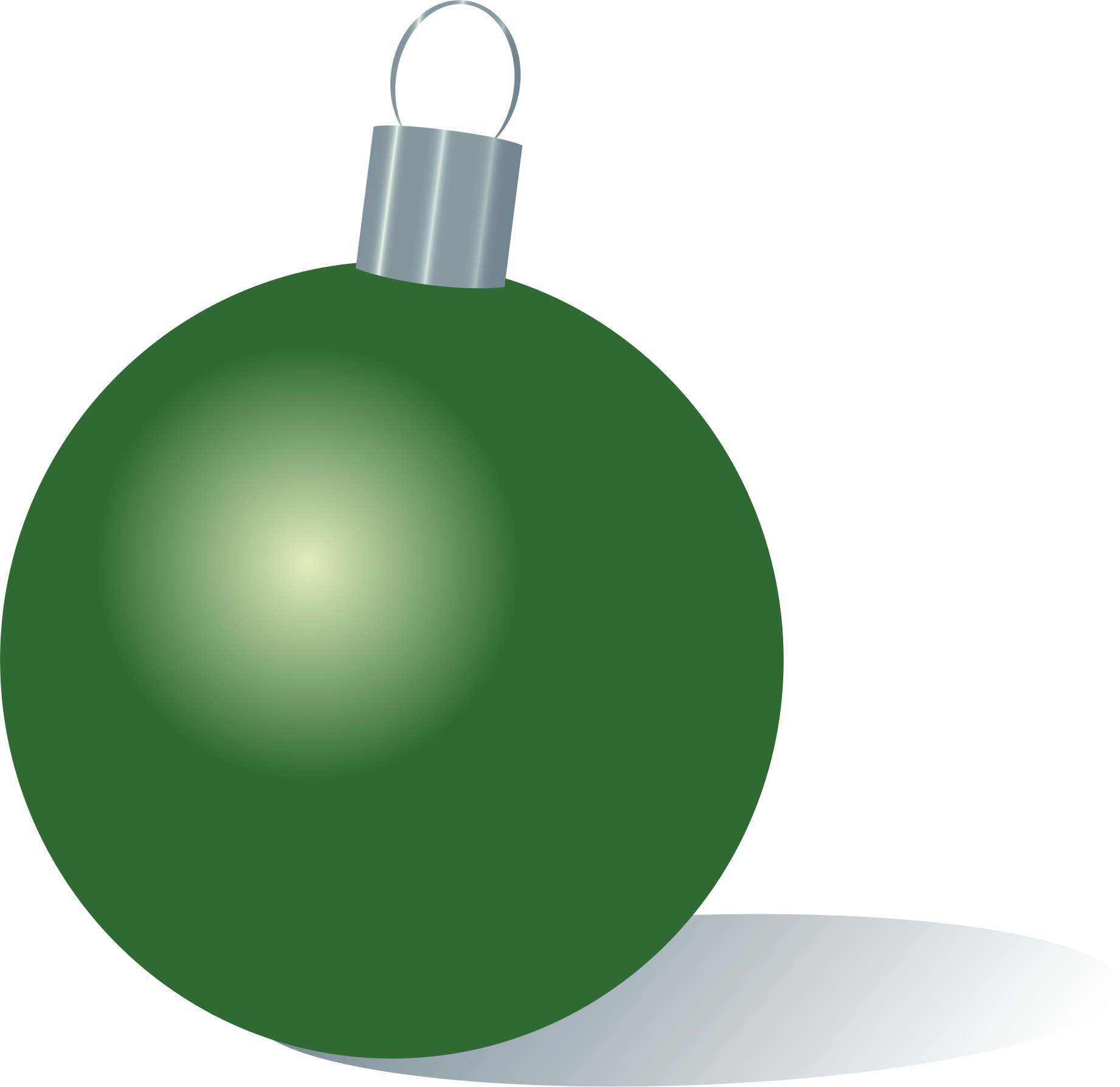 Green Christmas Ornament - Clip Art (1842x1788), Png Download