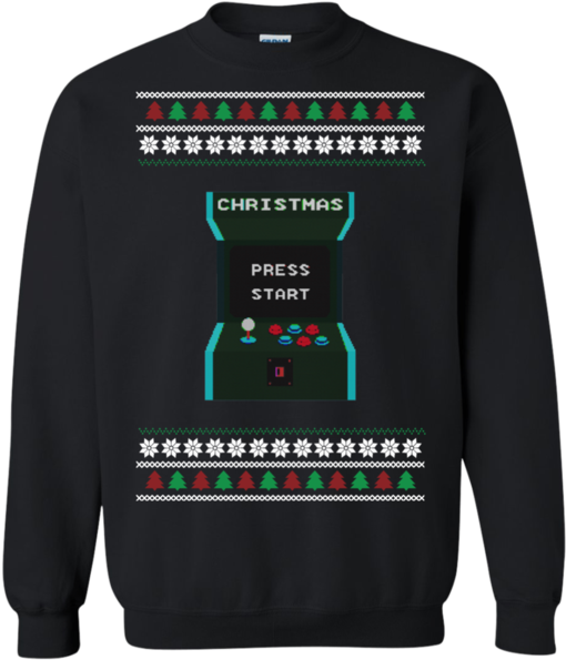 Christmas Ugly Sweater Christmas Press Start Hoodies - Cute Hosa T Shirt Design (600x600), Png Download