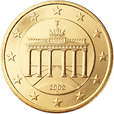 50 Cent Coin De Serie 1 - German Euro (370x370), Png Download