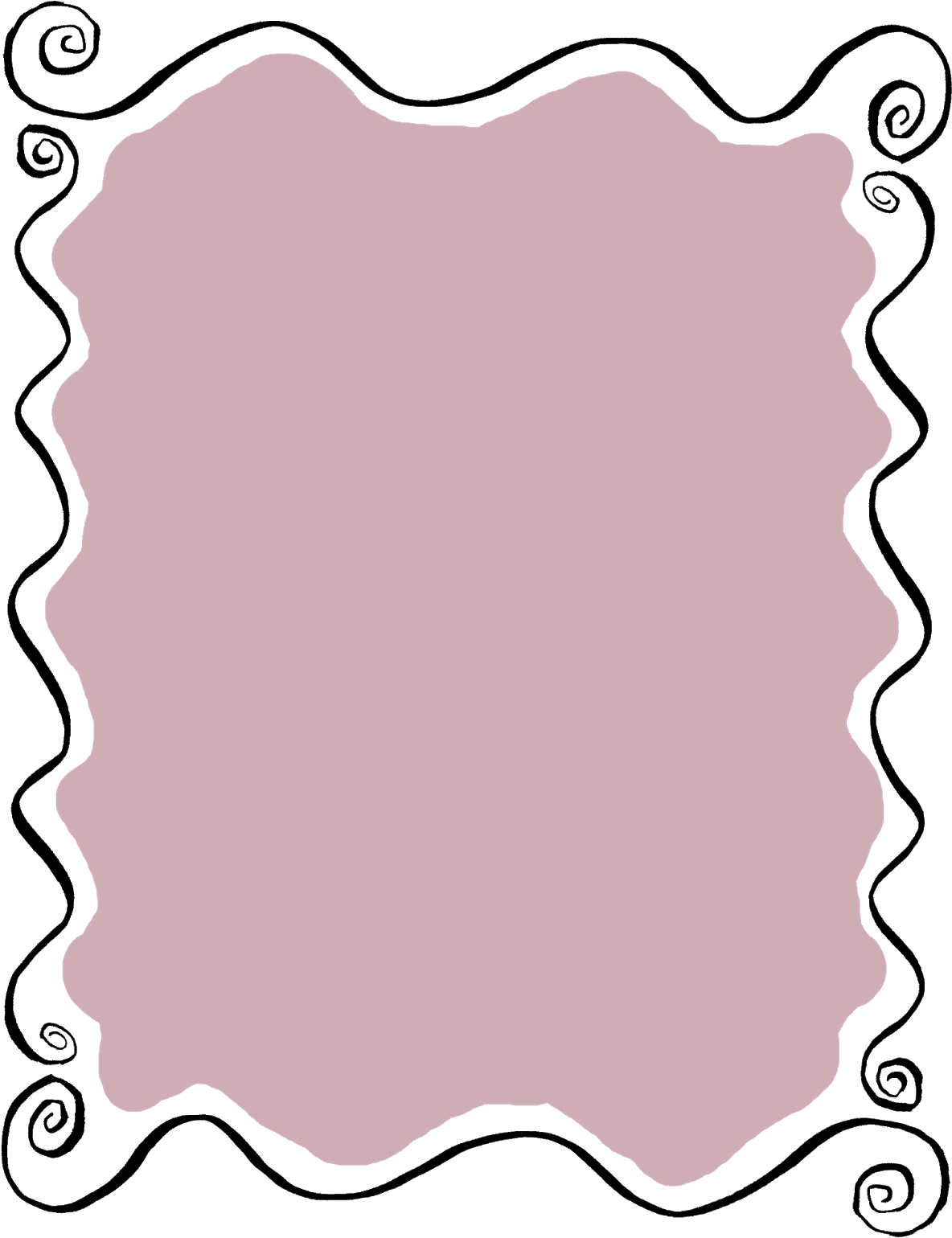 Digital Doodle Border Label Image - Png Blue Doodle Frame (1237x1600), Png Download