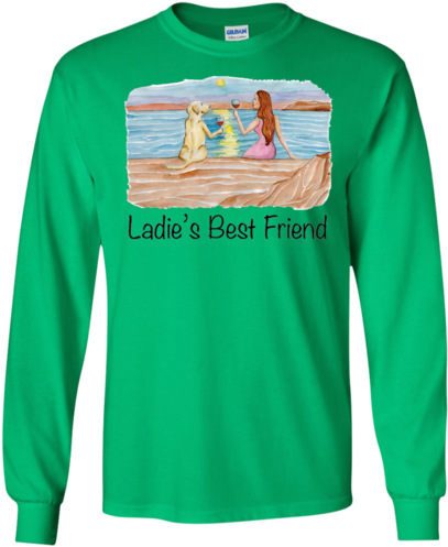 Ladie's Best Friend Watercolor T-shirt - Shirt (500x500), Png Download