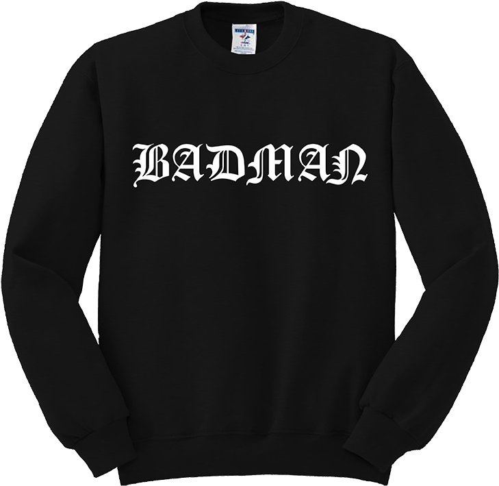 Black Crew Neck Sweatshirt (750x750), Png Download