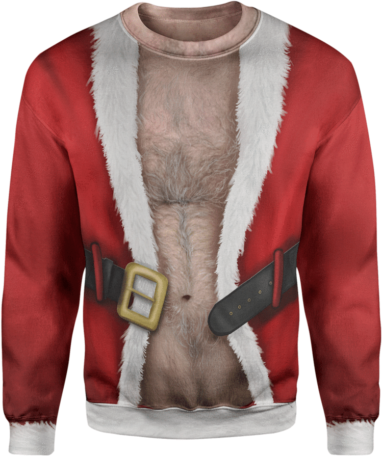 Santa's Belly Christmas Sweater - Christmas Day (900x900), Png Download