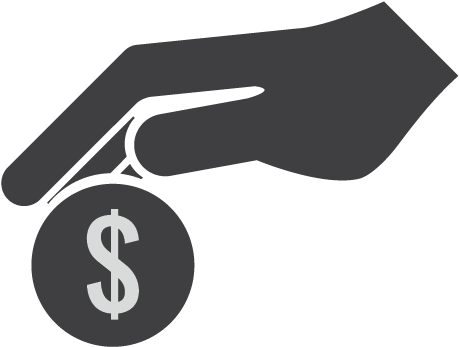 Donating Money Icon - Money Donation Png Icon (477x361), Png Download