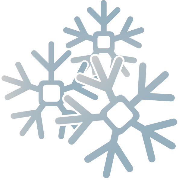 White Snowflakes Vector Png Download - Snowflakes Cartoon (594x599), Png Download