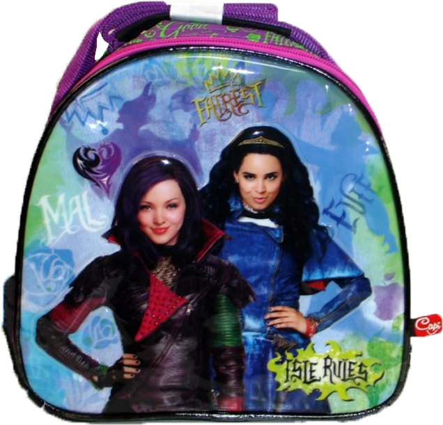 Lonchera Termica Descendientes - Descendants Backpack Id Tag Badge With Mal, Purple (700x700), Png Download