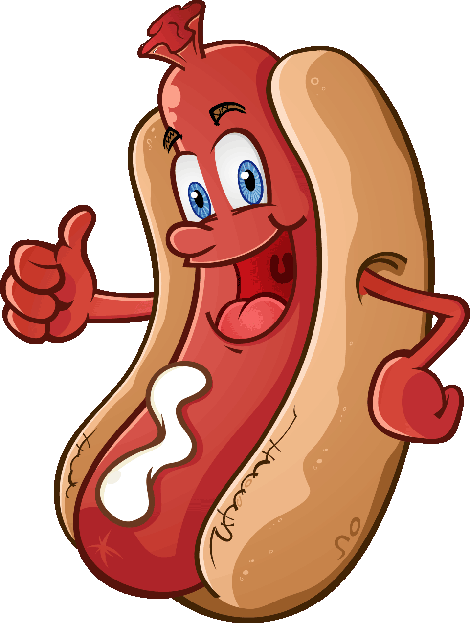 Hot Dog Masturbation Technique - Cartoon Images Of Hot Dogs (961x1275), Png Download