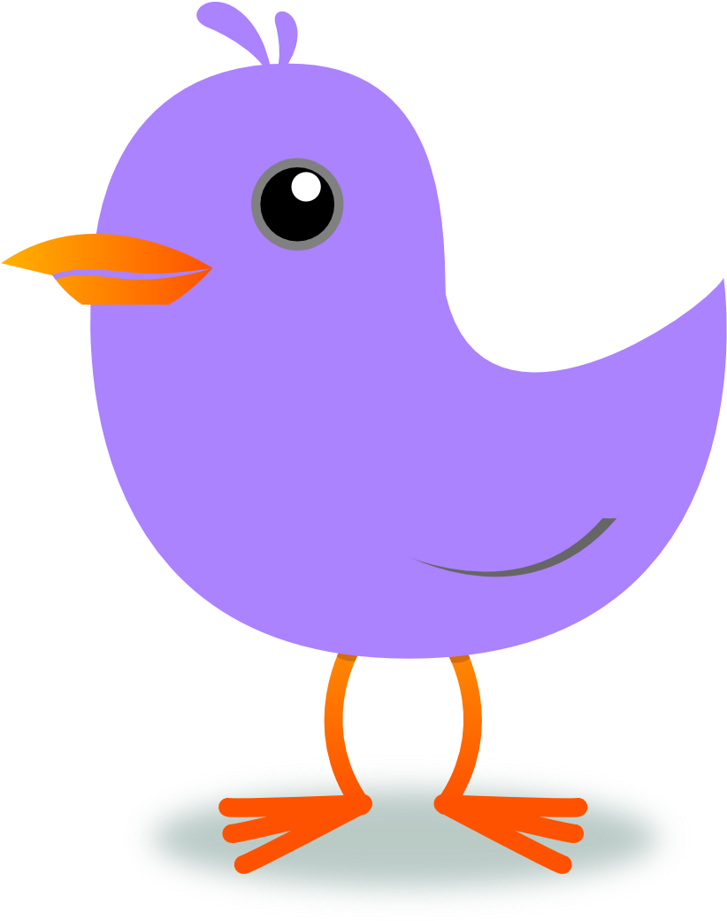 Purple Bird Clipart Pencil And In Color - Two Little Dickie Birds Clip Art (1111x1101), Png Download