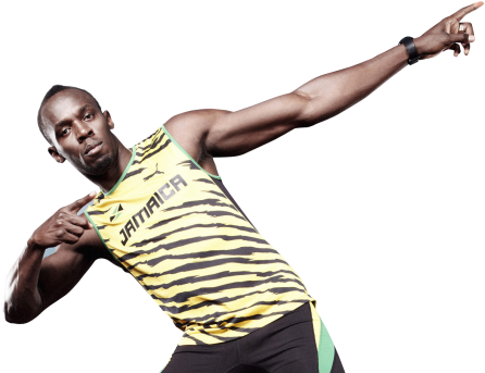 Usain Bolt Png Transparent Image - Usain Bolt Transparent Background (500x363), Png Download
