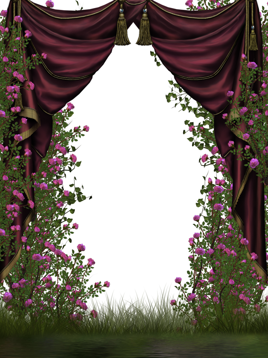 Free Icons Png - Rose Flower Tree Png (1024x1365), Png Download