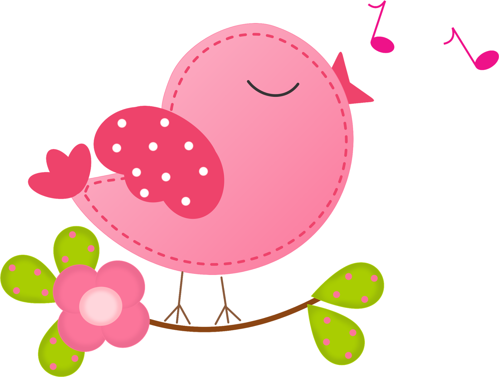 Bird Clipart Pink - Vetor Passarinho Rosa Png (1600x1212), Png Download