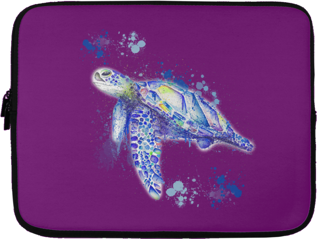 Watercolor Sea Turtle Laptop Sleeves - Turtle (1024x1024), Png Download