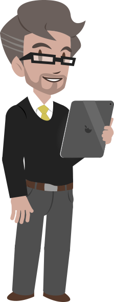 Man - Accountant Cartoon Png (223x589), Png Download