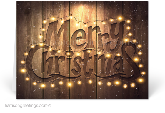 Rustic Wood Merry Christmas Holiday Cards - Christmas Day (560x417), Png Download