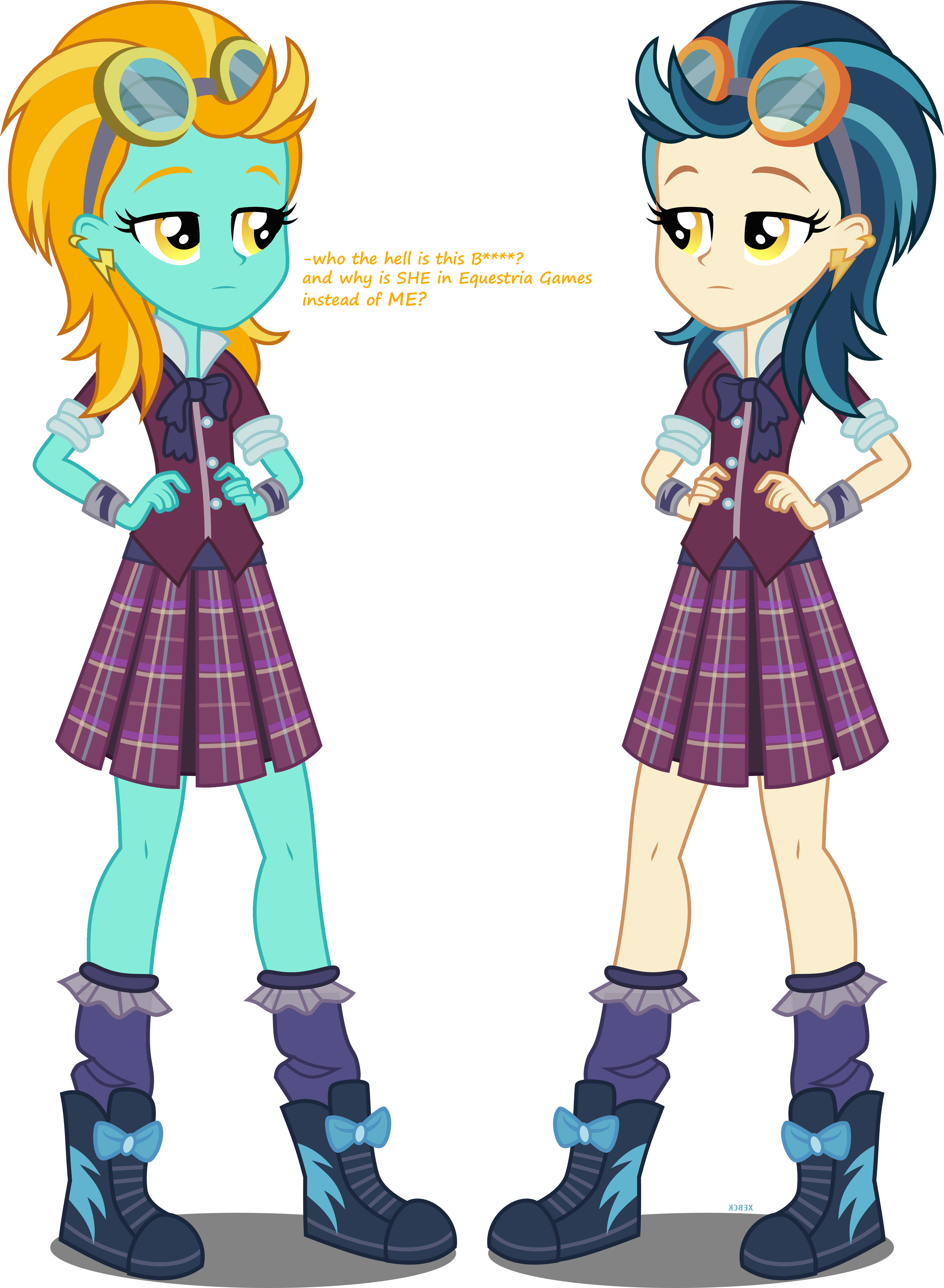 -who The Hell Is This B**** And Why Is She In - Mlp Eg Crimson And Indigo (4167x5687), Png Download