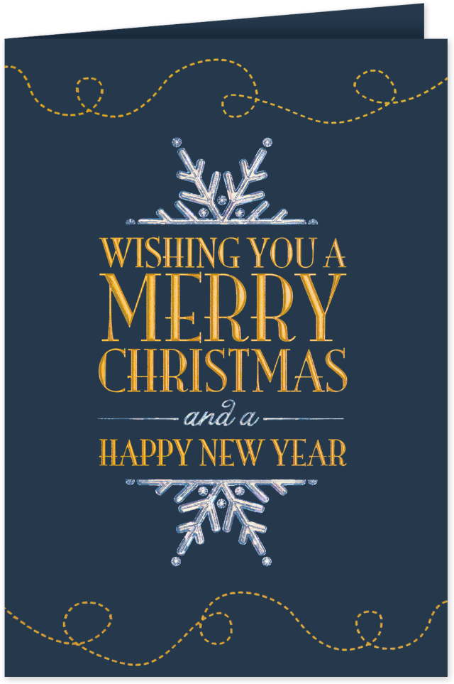 Beautiful Christmas Greeting Cards - Business Christmas Cards - Snowflake Wishes Christmas (745x1065), Png Download