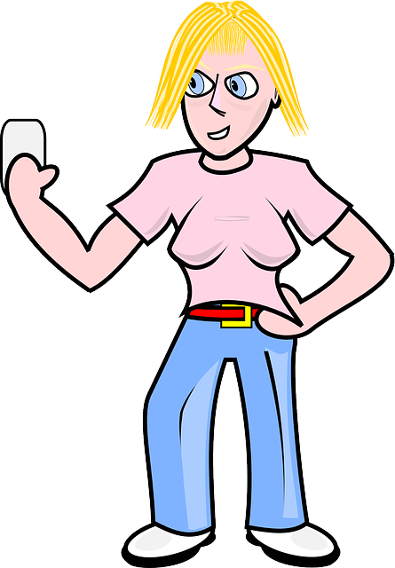 Angry, Blonde, Female, Girl, Jeans, People, T-shirt - Teen Girl Clip Art (445x640), Png Download