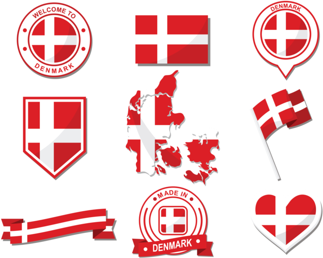 Danish Flag Vector (800x560), Png Download