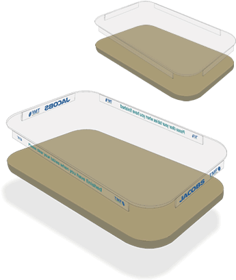 Our Innovative Transparent Canteen Table Covers Enables - Table Top Cover (350x420), Png Download