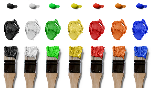 Brush, Color, Isolated, Farbkleckse, Art - Art Canvas Empty (584x340), Png Download