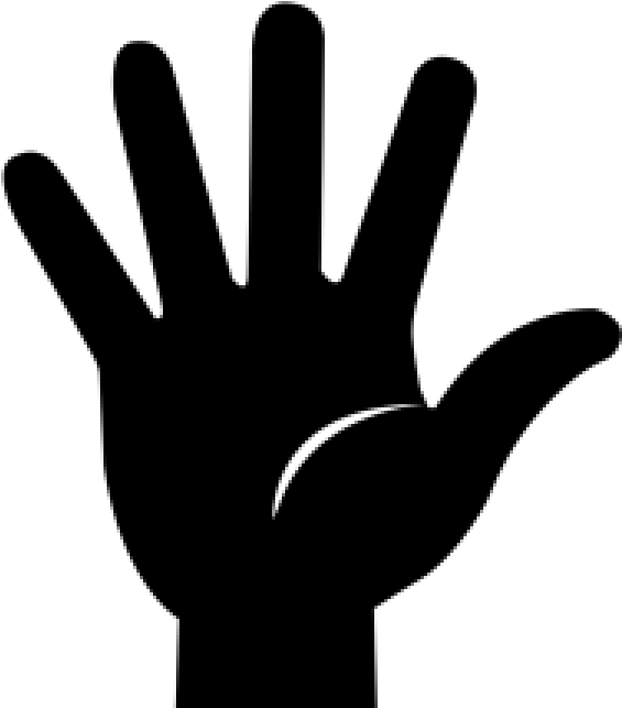 Hands Up Png Download - Hand Silhouette (1200x684), Png Download