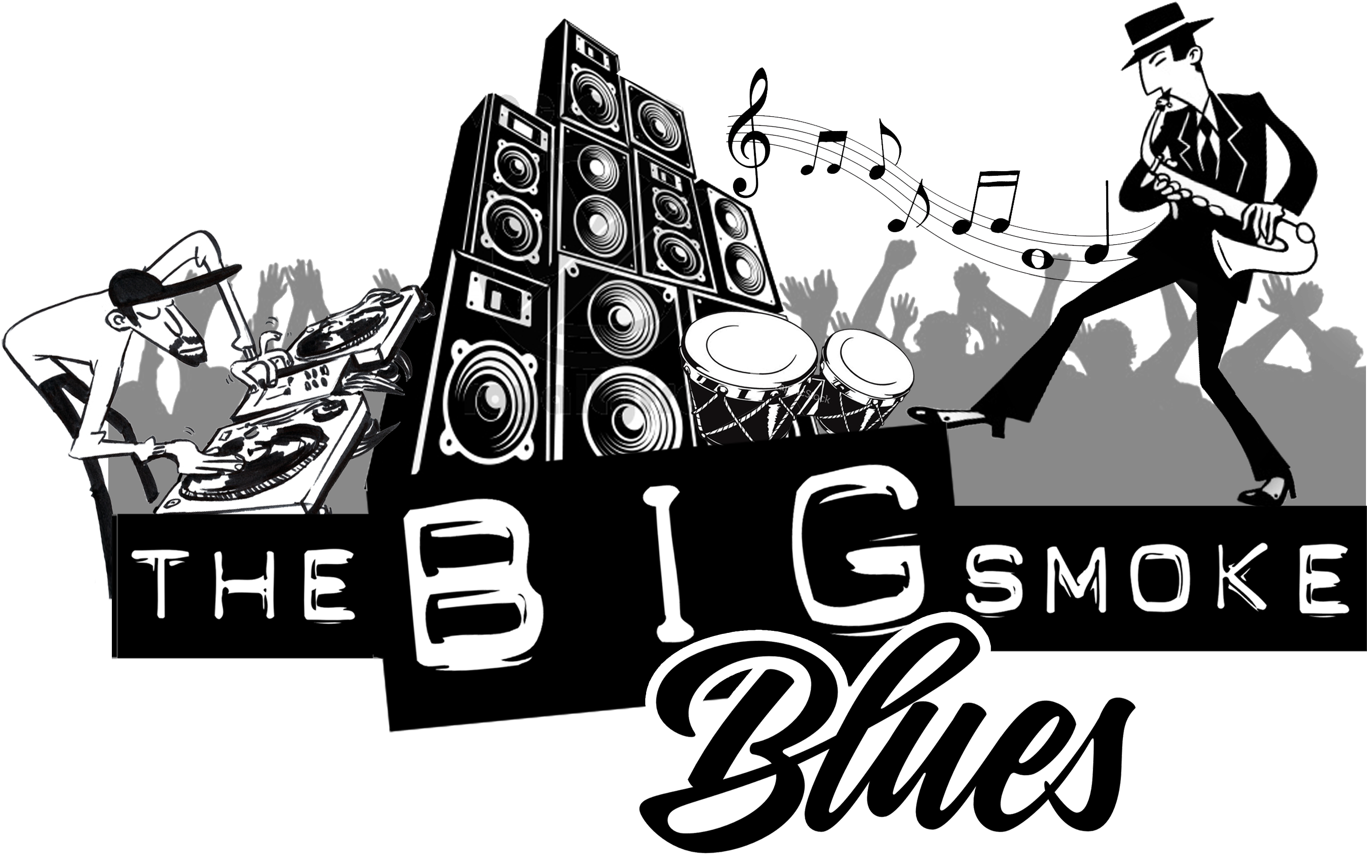 Big Smoke Events Blues Night - Kunstdruck: Pop Ink - Csa Images' Man Playing Saxophone, (3189x2315), Png Download