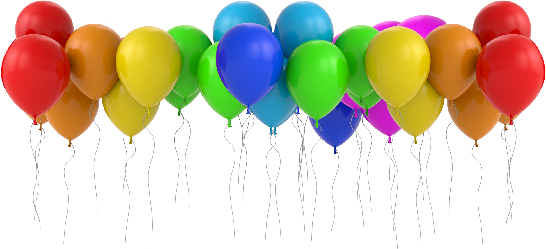 Free Download Colorful Balloons Clipart Balloon Birthday - Vietguild's Colorful Balloons Necklace Pendants Pewter (1920x1080), Png Download